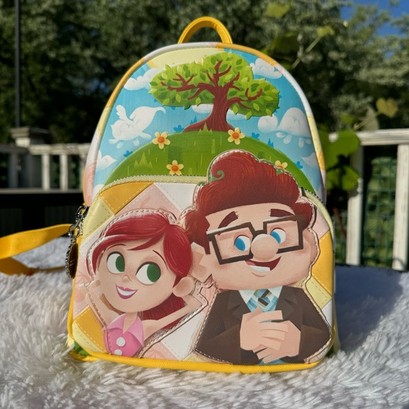 Loungefly Disney Pixar Up Carl & Ellie Cloud Gazing Mini Backpack - Picture 1 of 6